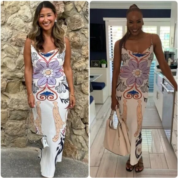 Carolina K Scrolls Maxi slip dress - Size XL - Picture 3 of 9